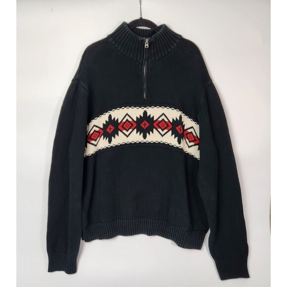 Western Sweater Mens Sz‎ XXL Aztec Boho Navajo Knitted Chore Wear  Southwestern - Picture 1 of 12